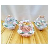 Enesco Small Porcelain Baskets