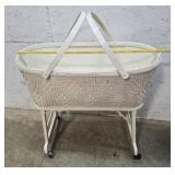 Wicker bassinet for decoration only