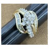 10k Stamped Multi Stone Ring