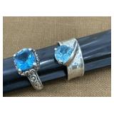 .925 Rings Blue Stones - sterling silver