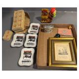Misc lot vintage lighter, owl, b&w coupons &