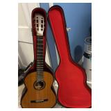 Admiral made in Spain six string guitar with case