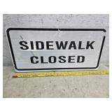 Sidewalk closed sign wood
