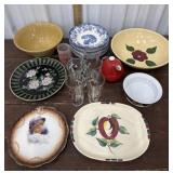 Box misc. bowls plates glasses, tea pot etcï¿½