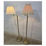 2 Brass Floor Lamps
