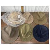6 Mostly Wool Hats *1 New In Packaging