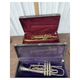 2 Hard case with trumpets - King and American