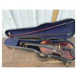 Hard case with violin