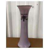 Cambridge purple vase decorated with silver