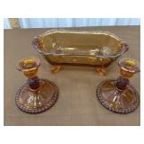 Cambridge Amber Ramshead console set