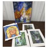 3 Mellissa Harris prints and 2 prints and 1