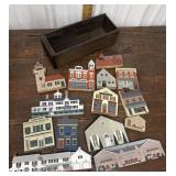Drawer box with mostly The Cats Meow town blocks