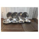 8 Stainless Steel Pie Plates And Cooling Racks
