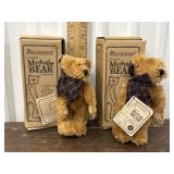 2 Mohair Bear Collection bears in original boxes