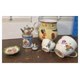 Egyptian cup, mini teapot warmer, etc...