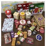 Box of candy tins