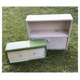 2 Cabinets- 1 Wicker, 1 Plastic