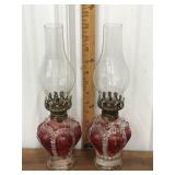 Pair of beautiful oil lamps *contains liquid, NO