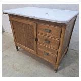 Oak Hoosier cabinet  40"25"33"