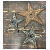 3 Cast Iron Stars