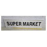 Tin supermarket sign