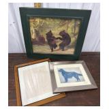 3 Framed Prints - 1 Pencil Signed
