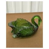 Cambridge 6 1/2 inch green swan *small flee bite