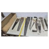 Saws, draw shave, nail puller, etc