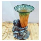Frog lamp-Glass Tulip Shade
