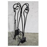 Wrought iron fireplace set