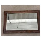 Wood framed mirror approx. 13x20