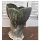 Green McCoy pottery vase