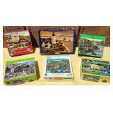 Vintage Hometown Collection & misc Puzzles