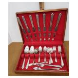 Holmes and Edwards flatware in silverware box