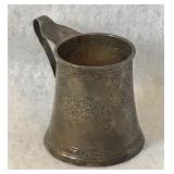Etched Sterling Silver cup