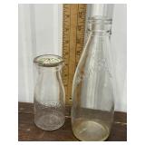 2 milk bottles - Folsoms Dairy Greene NY and