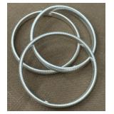 3pc .925 Silver Stretch Bracelets
