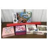 Puzzles, puzzle mat, storage container