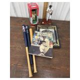 Yankees memorabilia- bobble head, statue, 2 books