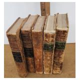 5 Small Leather Bound Books
