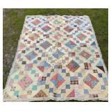 Handmade farmhouse quilt approx. 66x87
