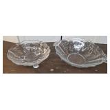 2pcs Glows Green Fostoria - Bowls