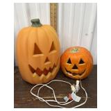 2 Halloween light up pumpkins