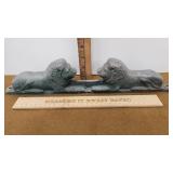 Architectural cast aluminum lions