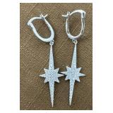 .925 Silver Earring Starburst