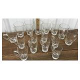 16 Elegant Glass Cider Glasses, 2 Sizes