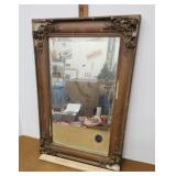 Vintage beveled mirror damage