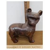 Carved wooden dog