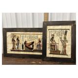 Egyptian art prints on papyrus