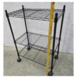 Rolling rack adjustable shelves